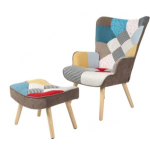 Jacob Chair & Ottoman - Patchwork